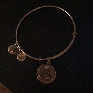 Gold Alex and Ani Yankees bracelet